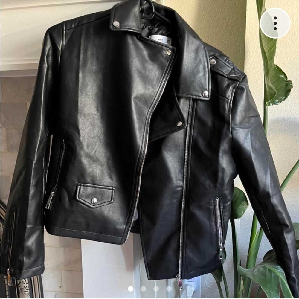 mango biker faux leather jacket. great condition, brand new never worn